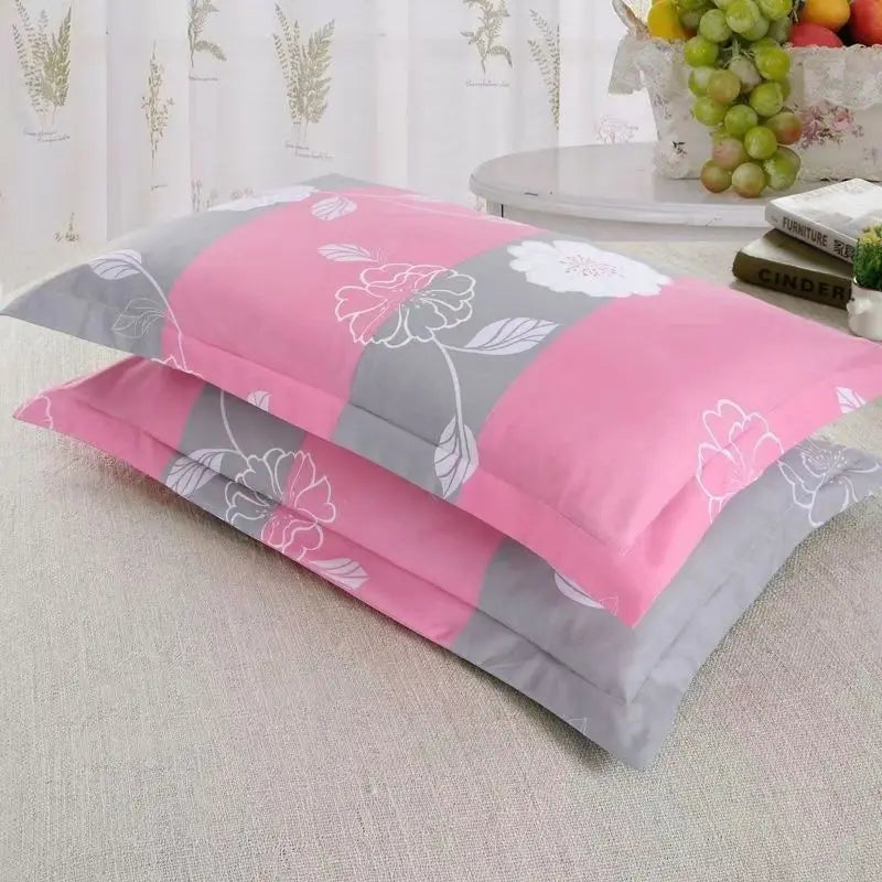 Kissenbezug Set – Florales Polyester/Baumwolle – Rechteckig, 48x74 cm