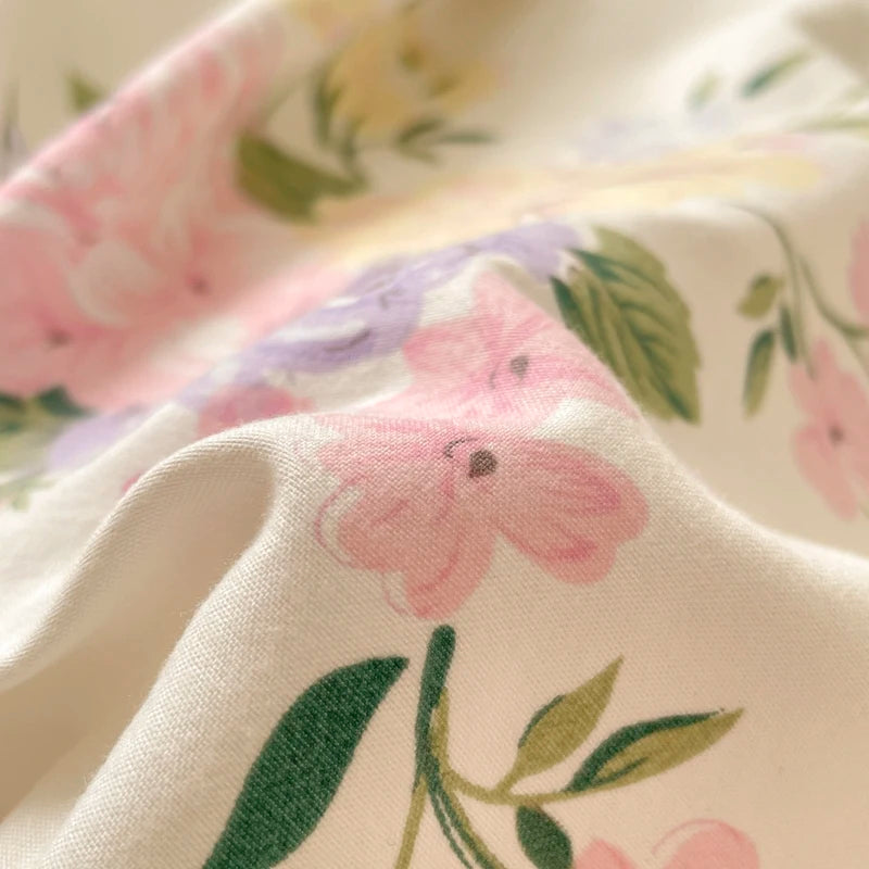 Bettbezug Set – Floraler Polyester Strick – 1.5m bis 2.2m
