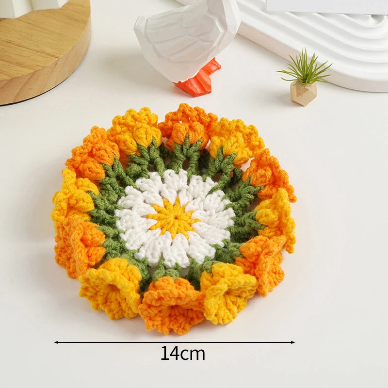 Gehäkelter Untersetzer – Öko Polyester – 10cm