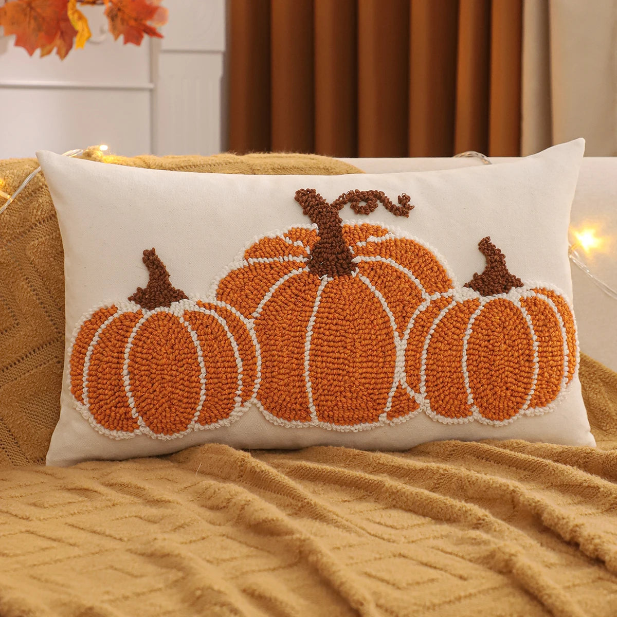 Halloween Kissenbezug – Kürbis aus Canvas – 30x50cm oder 45cm