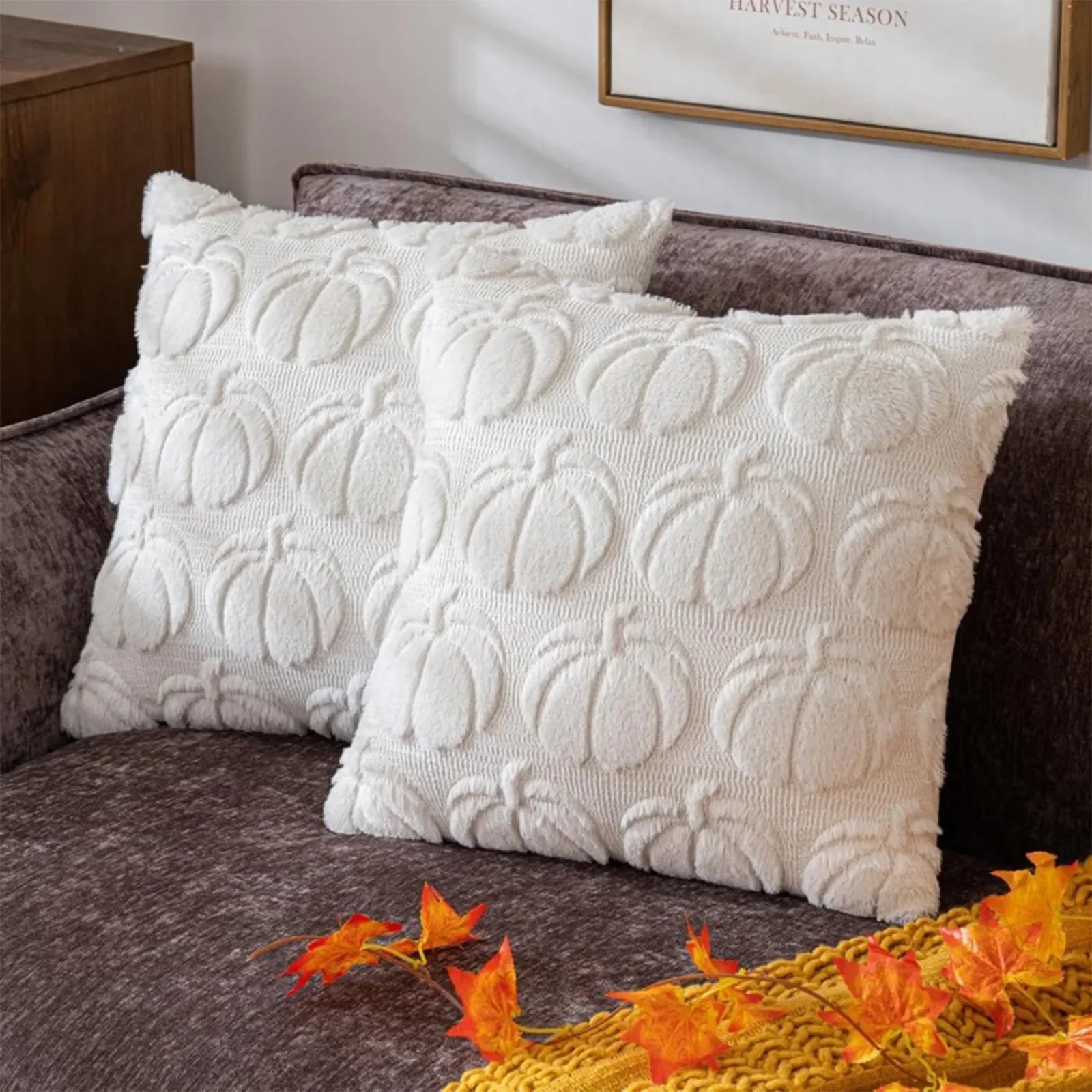 Halloween Kissenhülle – Stilvolle Strick, 100% Baumwolle – 45x45CM