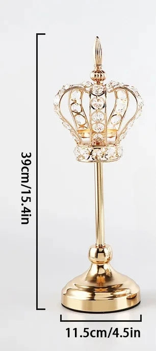 Kristall Kerzenhalter – Vintage Design – Goldenes Finish