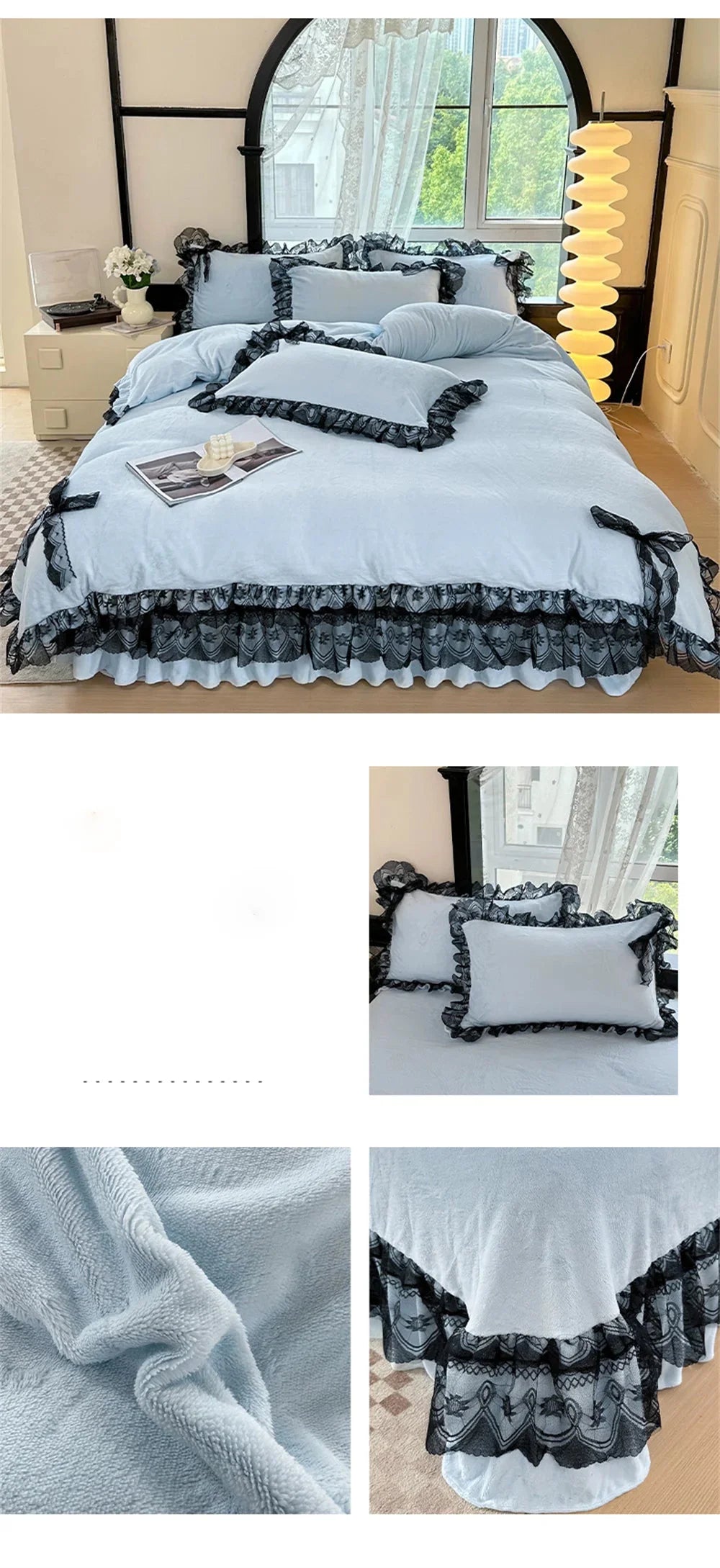 Samt Bettwäsche – Prinzessin Design – Versch. Grössen