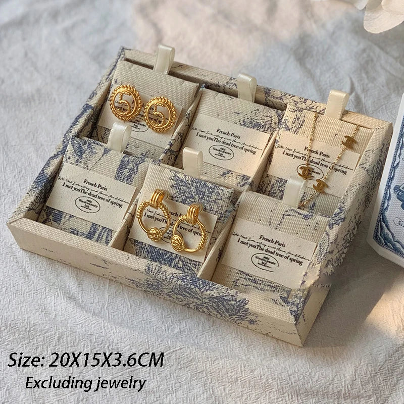 Schmuckdisplay Tablett – Künstlerisches Leinen-Design, Verschiedene Grössen