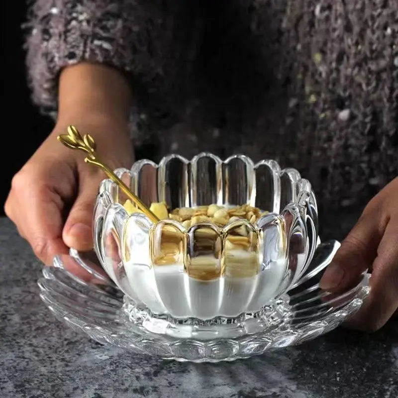 Lotus-Schalen – Glas Blumendesign – Geschirr