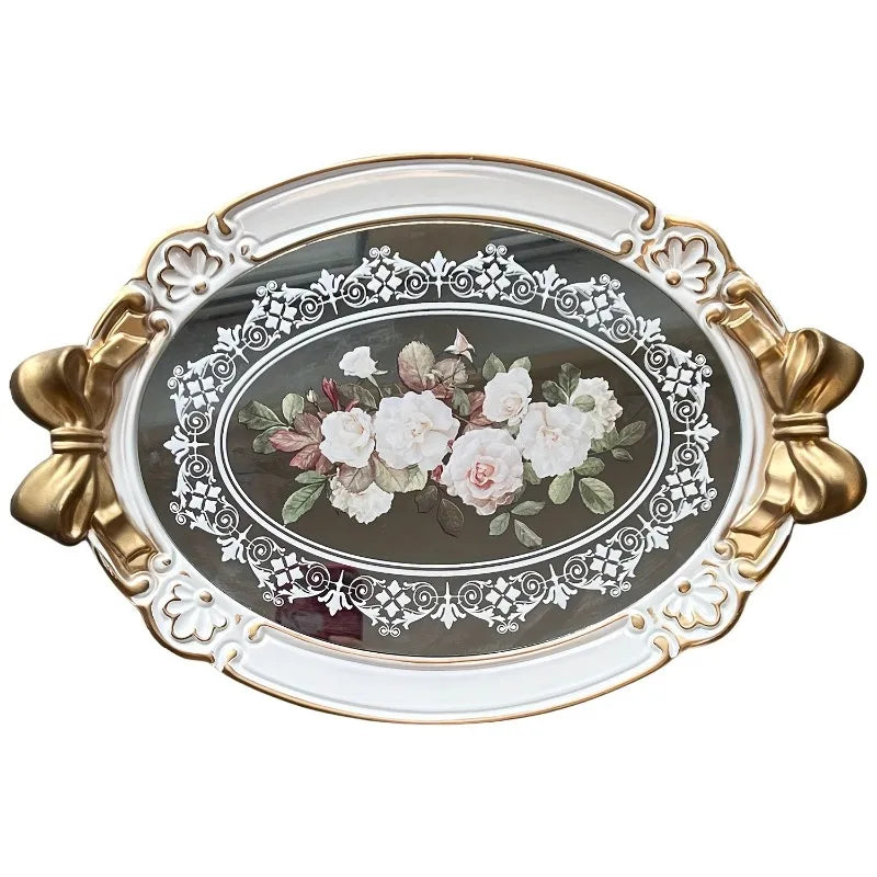 Vintage Hauchdünne Tablett – Europäisches Design – 41x28cm