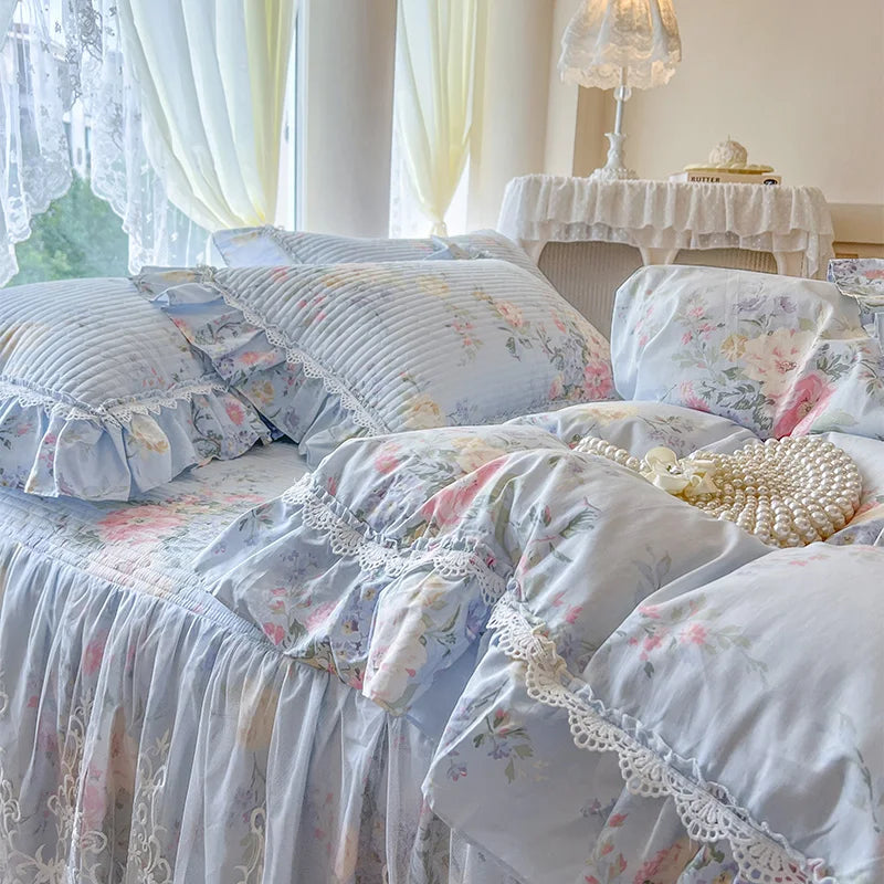 Bettbezug Set – Koreanischer Prinzessinnenstil – 100% Baumwolle