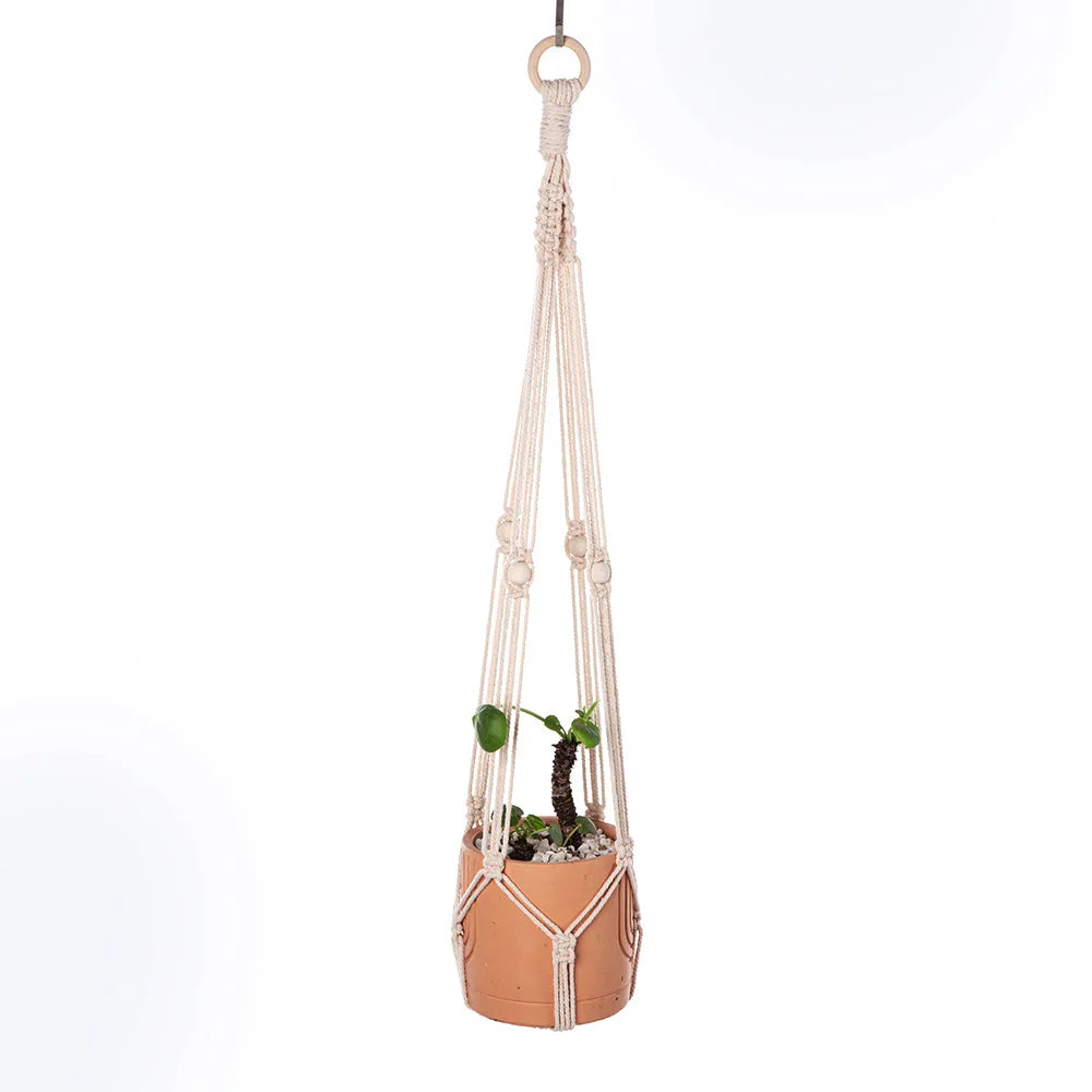 Handgemachter Pflanzenhänger – Boho Makramee Design – Innenbereich