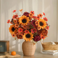 Kunst-Sonnenblumenstrauss – Polyesterdekor – Innenbereich