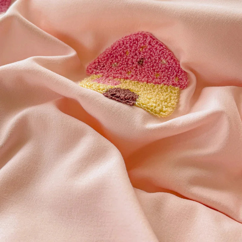 Bettwäsche-Set – Süsse Rosa Cartoon-Katzen – Weiche Baumwolle