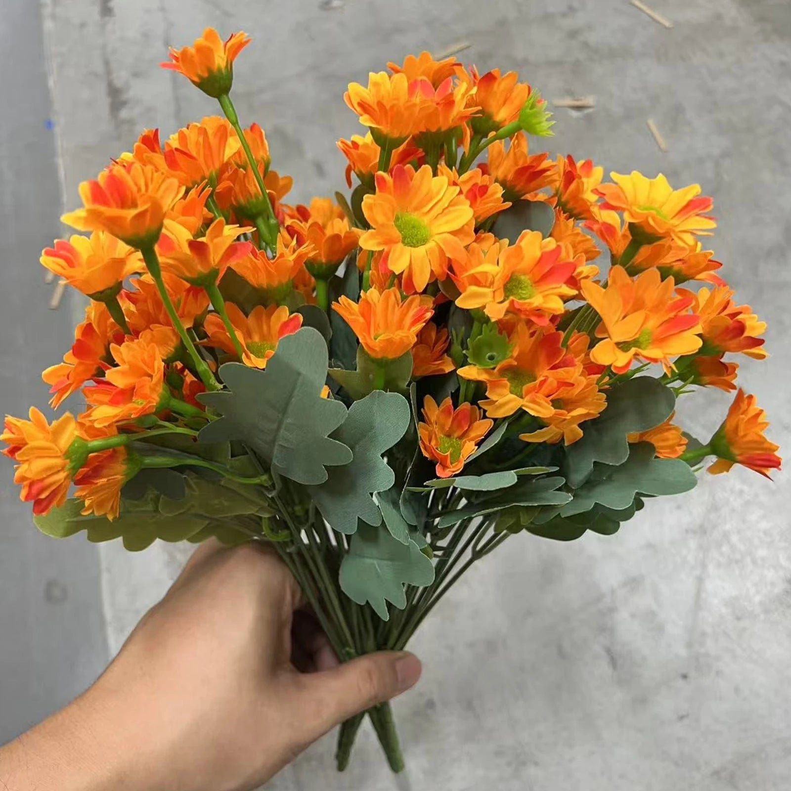 Künstliche Sunset-Mumien – Seidenstrauss – Indoor/Outdoor