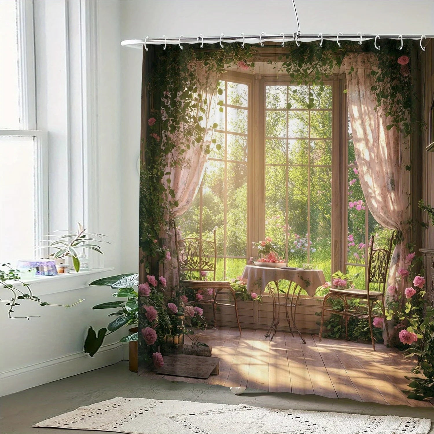 Wald Duschvorhang – Grafisches Polyester – Wasserabweisend