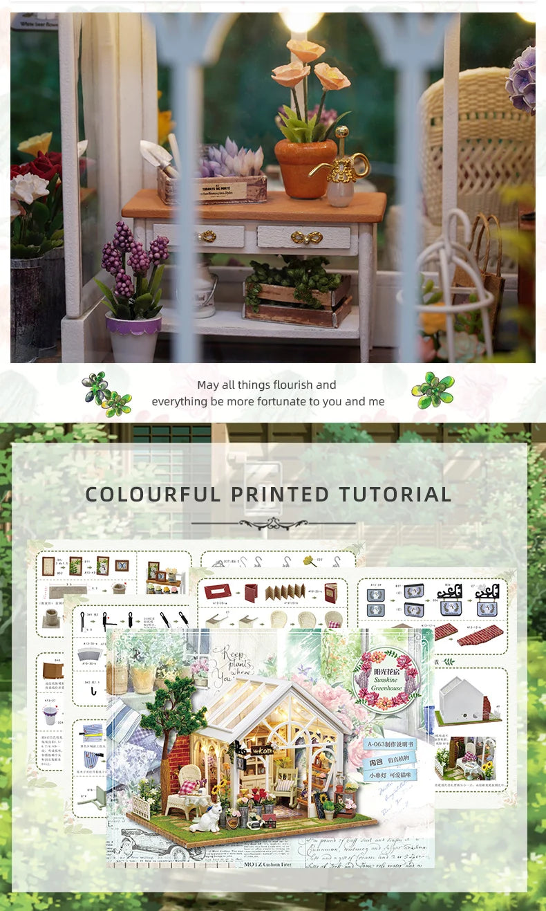 DIY Puppenhaus – Holzdesign – 19x22x17.5 cm