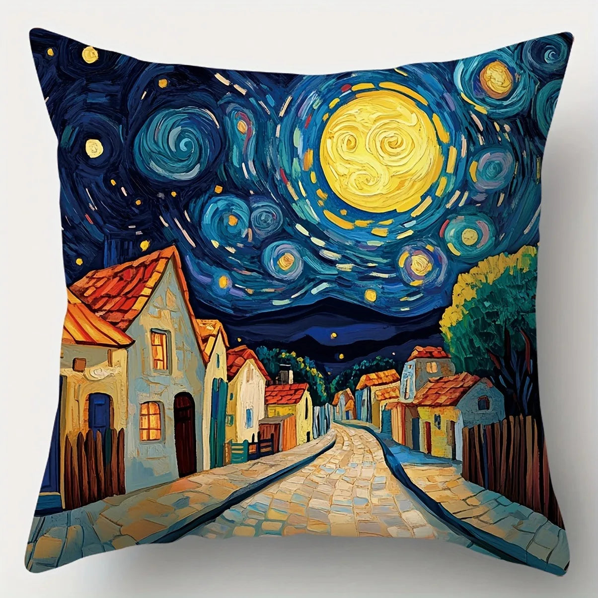Van Gogh Sternennacht Kissenhülle – Kunstdesign – 60x60 cm