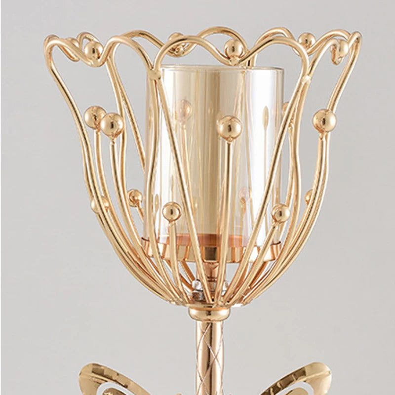 Kerzenhalter – Gold Modern – Persisches Blatt