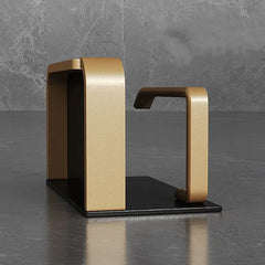 WC-Rollenhalter – Schwarz Gold – Wandmontage