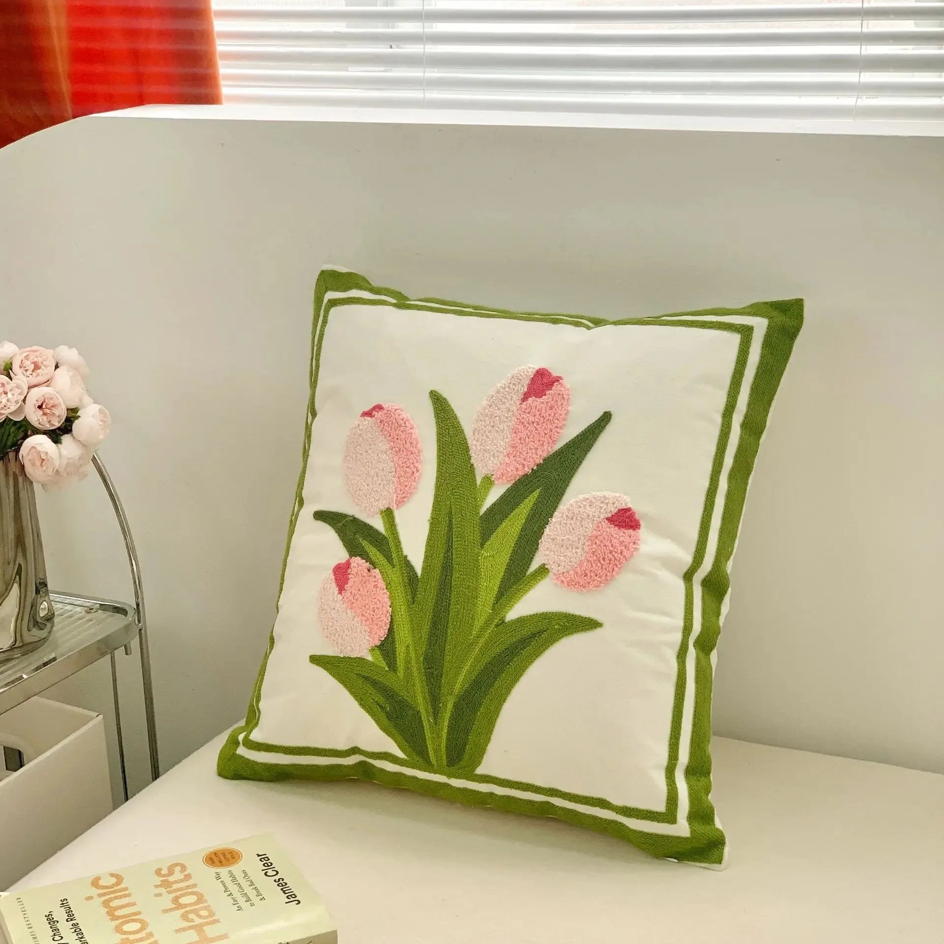 Dekor Kissenbezug – Baumwoll-Canvas Stickerei – 45x45CM