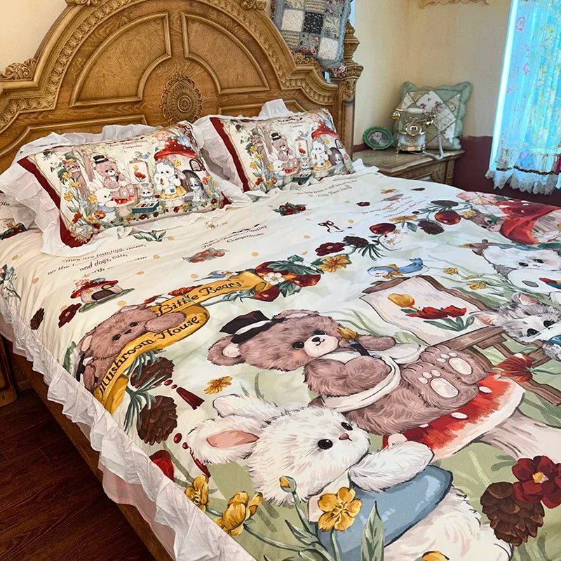 Baumwoll-Bettwäsche – Prinzessin-Stil – Twin, Queen, Double