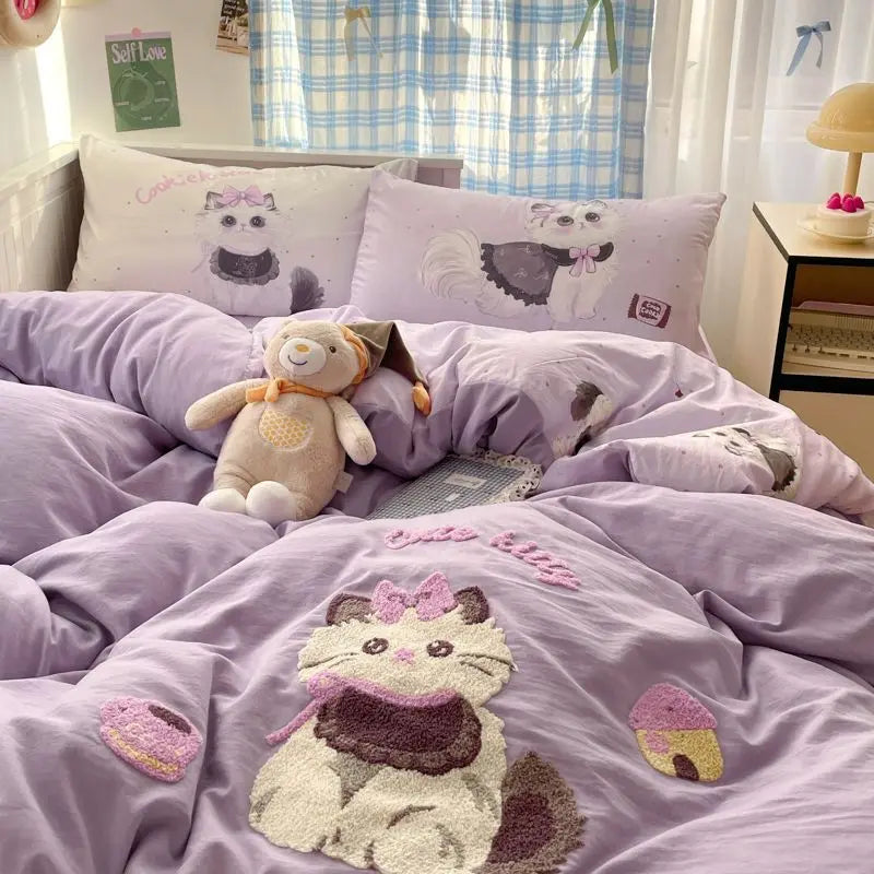 Niedliches Hunde-Bettwäsche-Set – Einfache Polyfaser für Twin/Queen