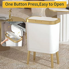 Luxuriöser Goldener Abfalleimer – Modernes Design mit Deckel
