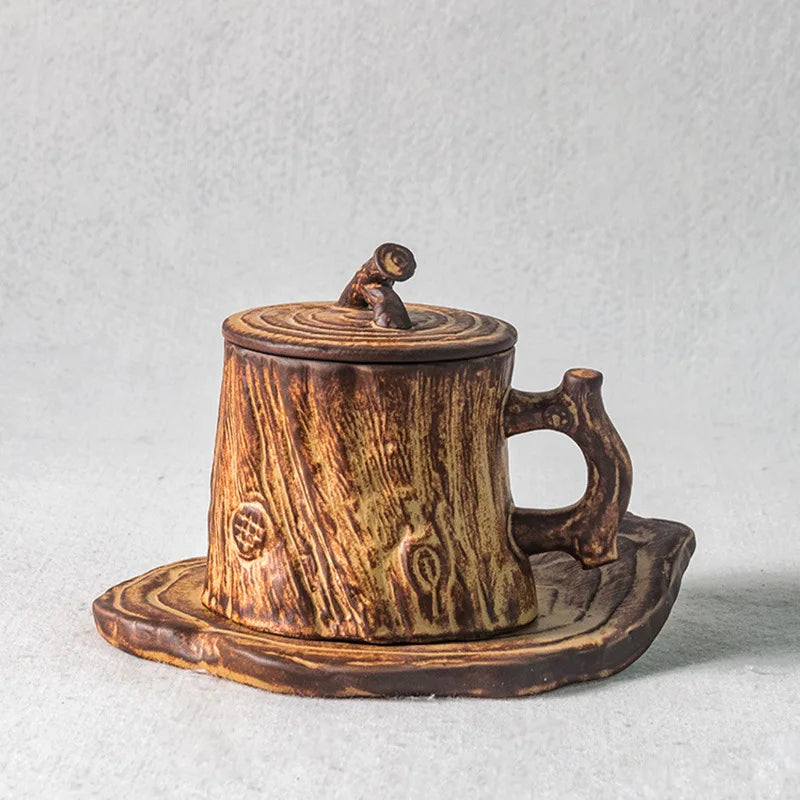 Rustikale Kaffeetasse – Retro Keramik Design – 225ml