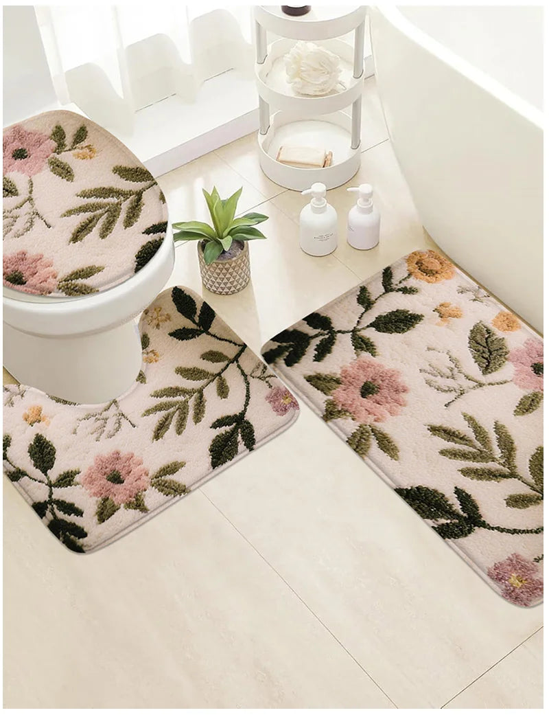 Sommerflorales Anti-Rutsch-Matte – Modernes Gummidesign