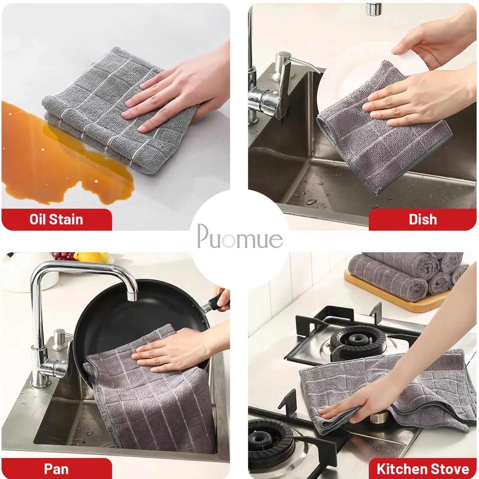 Mikrofaser Küchentücher – Klassisches Waffelmuster – 30x30cm