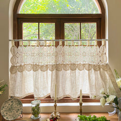 Imitation Hanfvorhang – Boho Spitze – B110 x H60cm