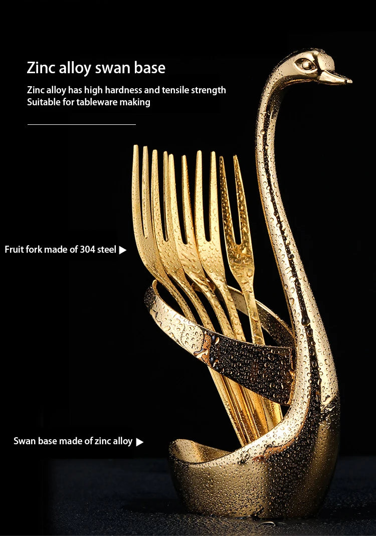 Schwan Besteckständer – Eleganter Edelstahl – Tischdekoration