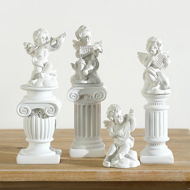 Griechischer Säulen Kerzenhalter – Polyresin Design – Wohndeko