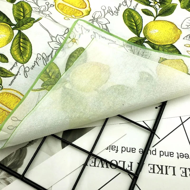 Papier Servietten – Zitronendesign – 33*33cm