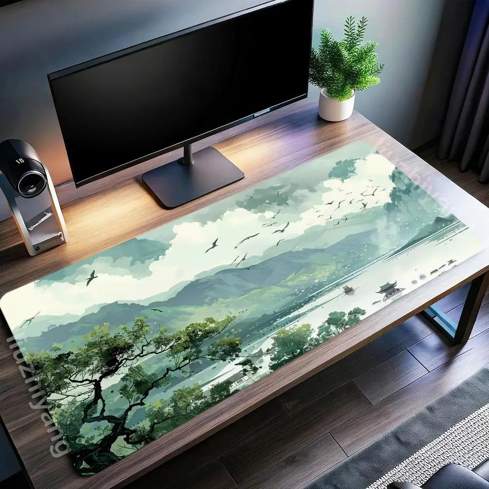 Mauspad im Japan-Stil – XXL Gummi Rutschfeste Schreibtischunterlage