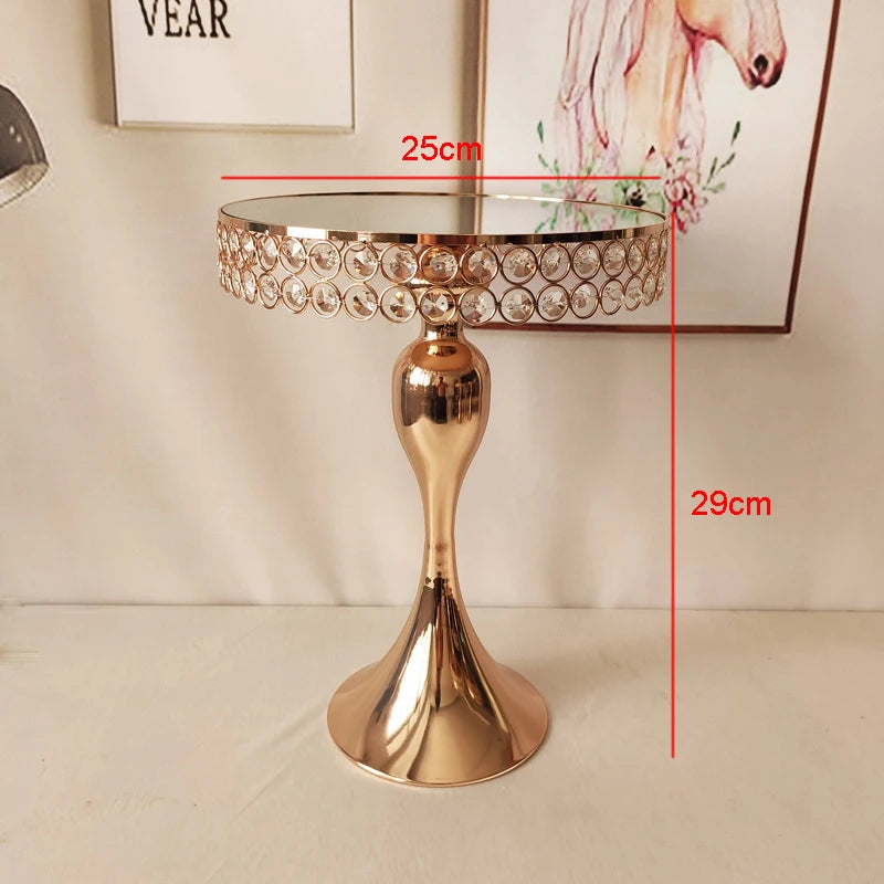Hochzeits-Kuchenständer – Gold/Silber Metall – H20-39cm