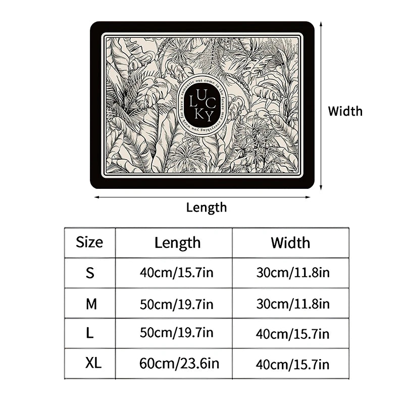 Absorbierender Küchen-Teppich – Blumenmuster – 40x60cm