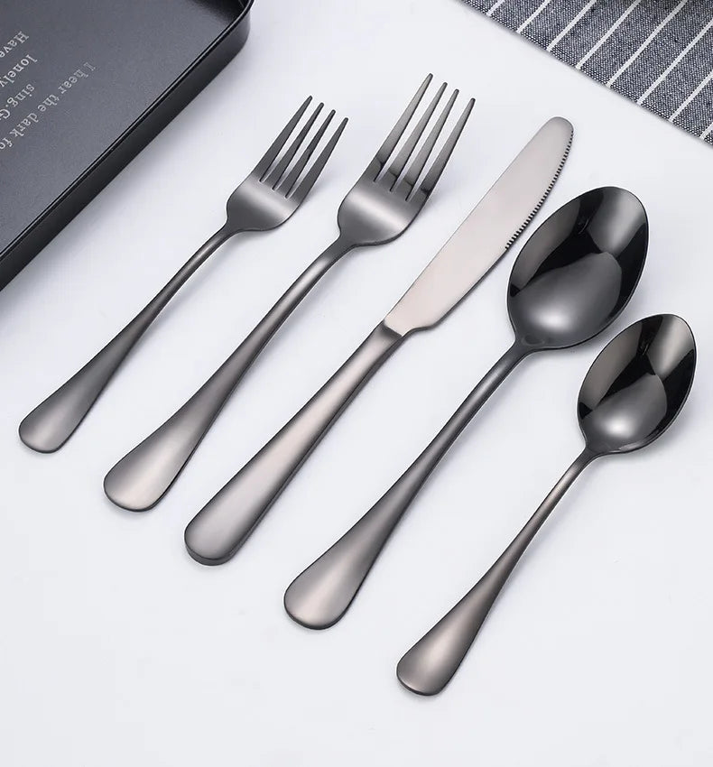 Luxus Besteckset – Gold Edelstahl – 5-teilig
