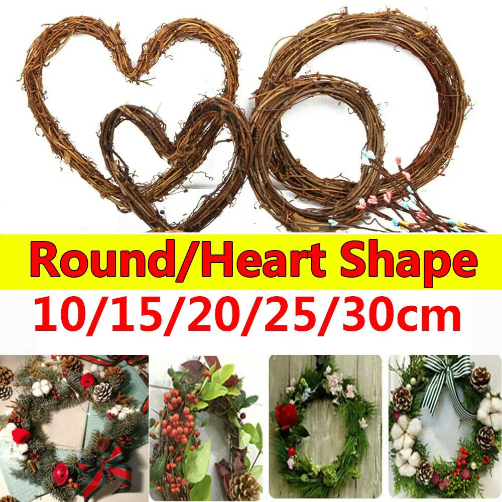 Rattan-Kranz – Natürliches Weiden-Design – 10-30CM Frühlings- & Osterdekoration