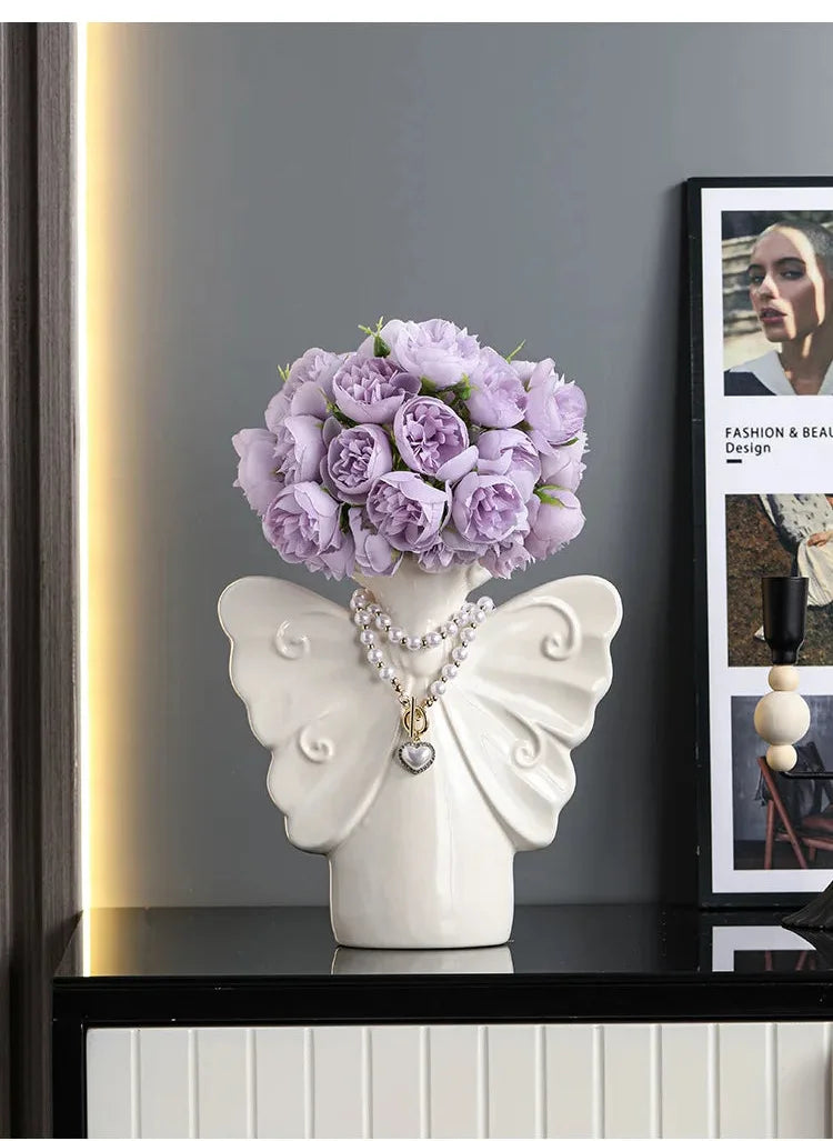 Keramik Schmetterlingsvase – Leichtes Luxusornament fürs Wohnzimmer