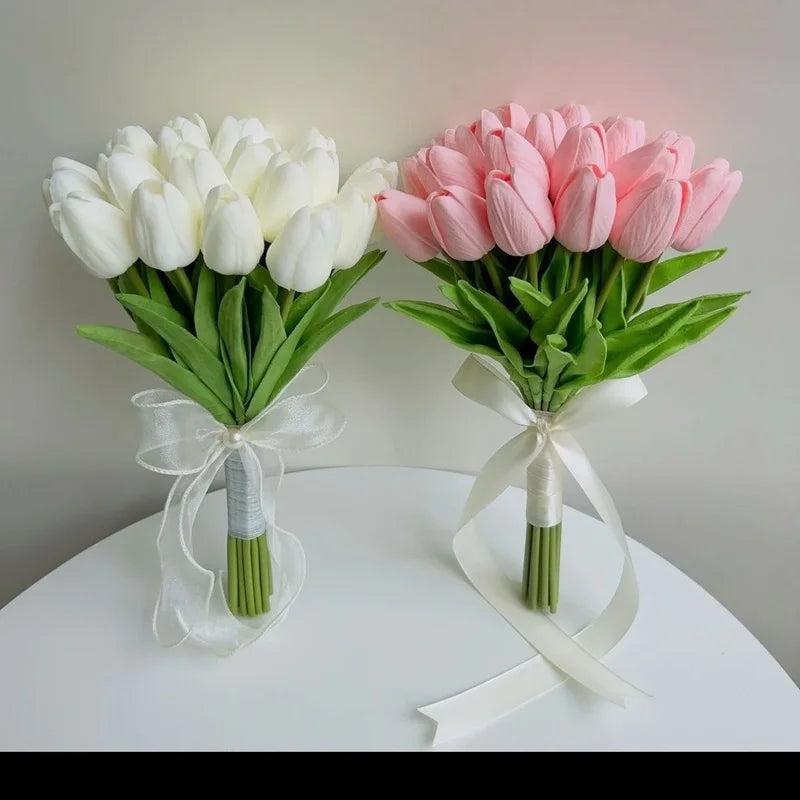 Tulpenstrauss – Realistische Latexblumen – Hochzeit & Wohndekor