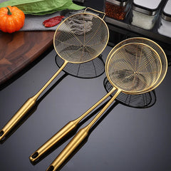 Edelstahl Schaumlöffel – Gold Design – 13-19.5cm Stiel
