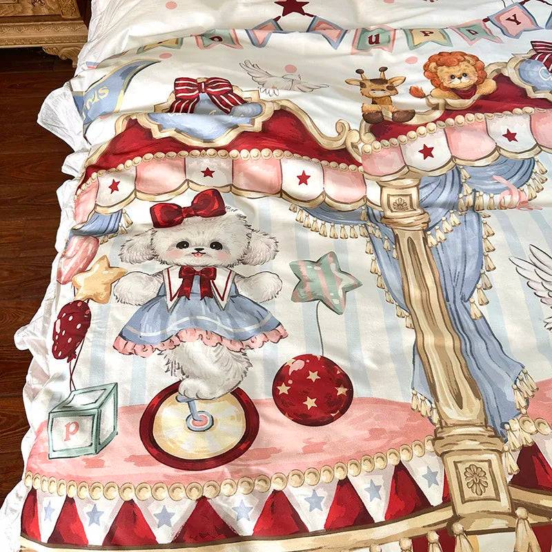 100% Baumwolle Bettdeckenbezug – Cartoon Prinzessin Stil – Twin, Queen, Double