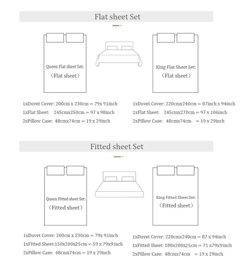 Luxus-Bettwäsche Set – Ägyptische Baumwolle Damast – Diverse Grössen