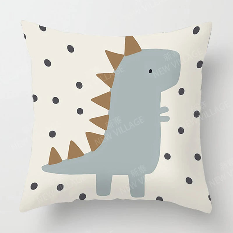 Boho Kissenbezug aus Plüsch mit geometrischem Muster 45x45 cm