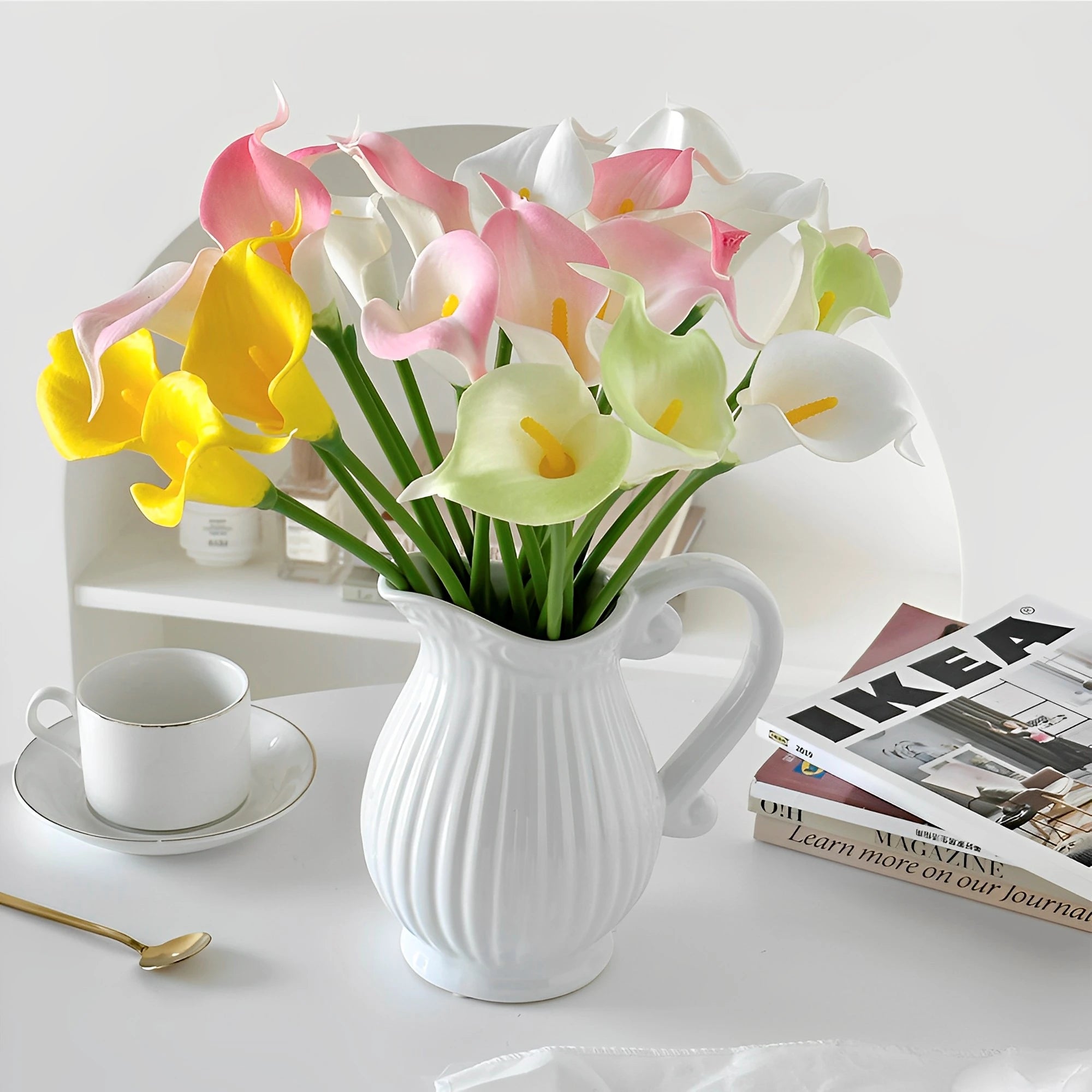 Künstliche Calla – Real Touch PU – Hochzeit Set