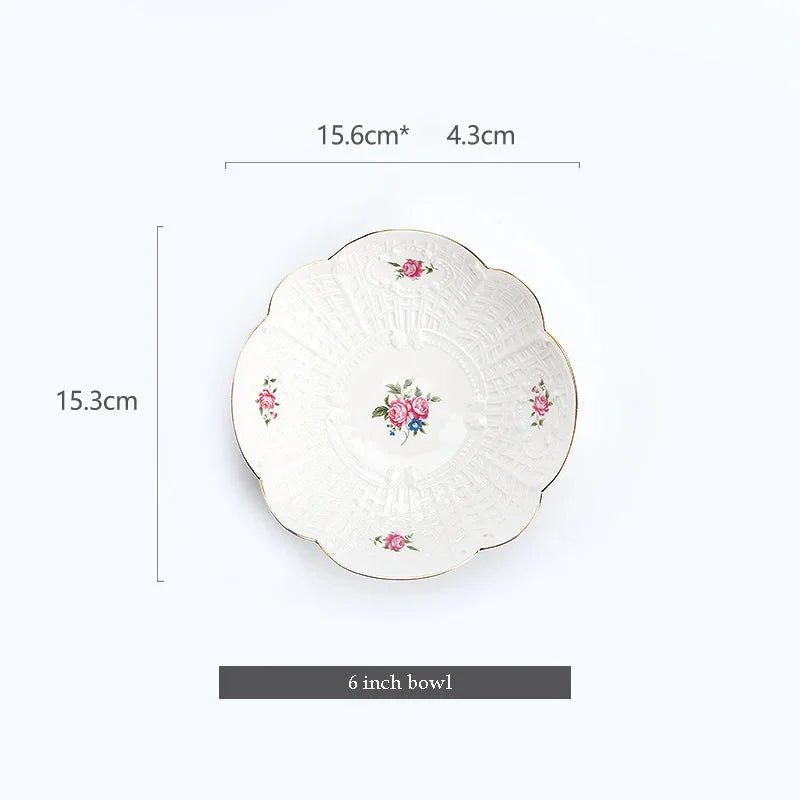 Vintage Teeset – Porzellan Blumen Design für Zuhause