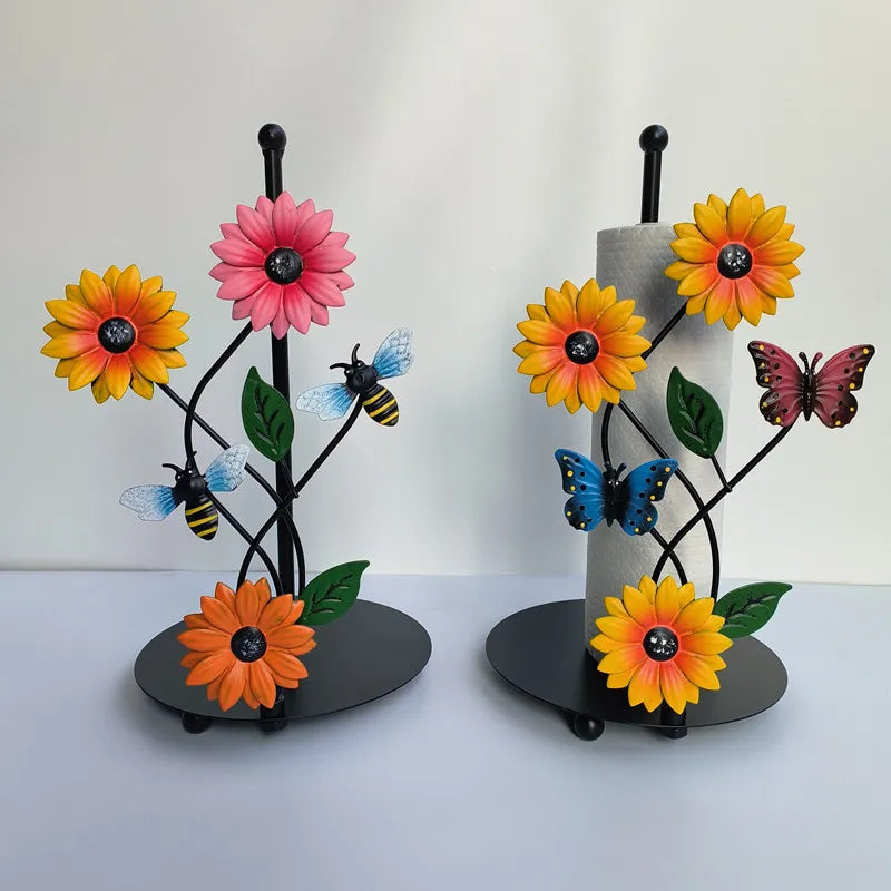 Metallkunst Sonnenblume Papierhalter - Amerikanischer Stil 18x33cm