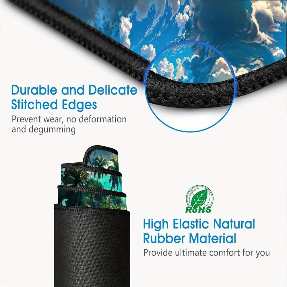 Grosses Anime-Schreibtischmatte – Rutschfestes Gummi – Anpassbare Grösse