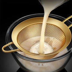 Feinmaschiges Sieb – Gold-Edelstahl – 3 Grössen