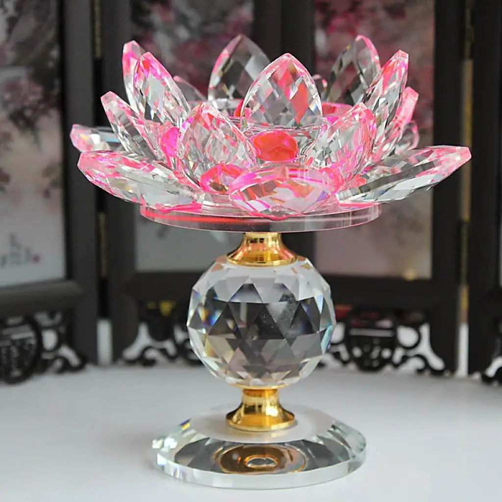 Kristall Lotus Kerzenhalter – Moderne Feng Shui Deko