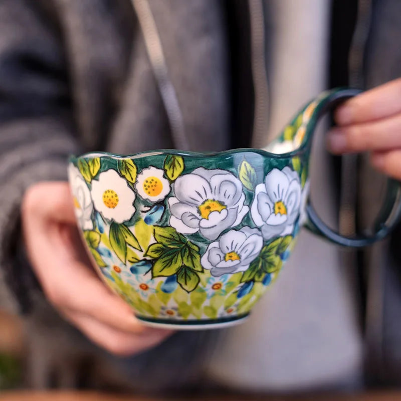 Jasmine Keramikbecher – Bone China, Grosse Kapazität