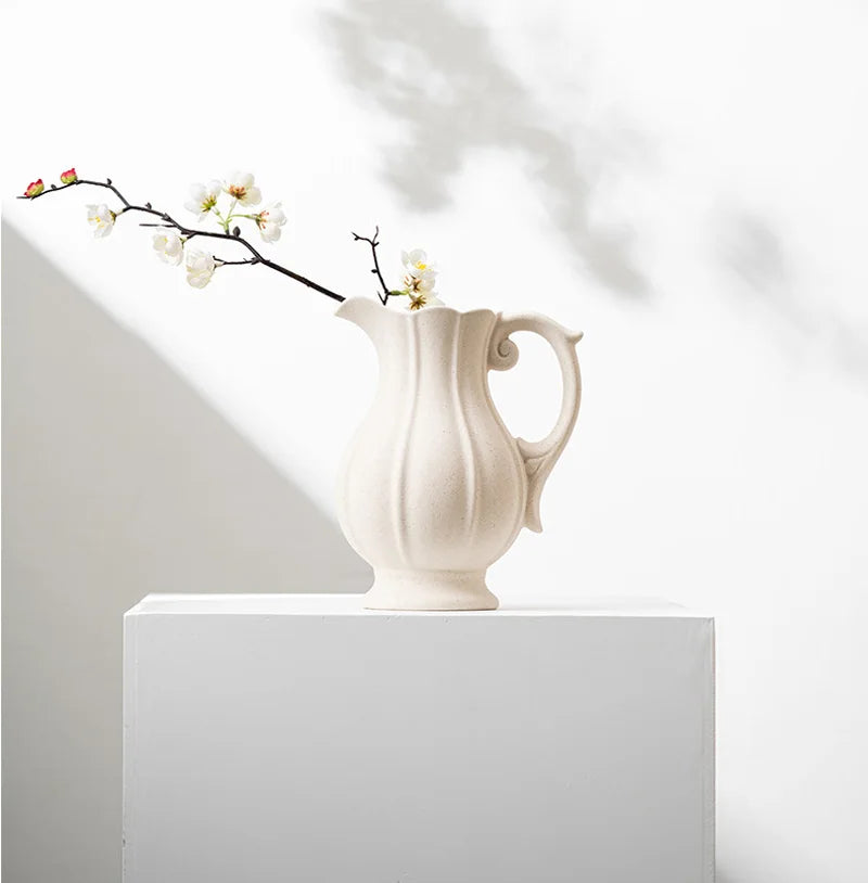 Nordische Keramikvase – Modernes Weiss Porzellan Kunst